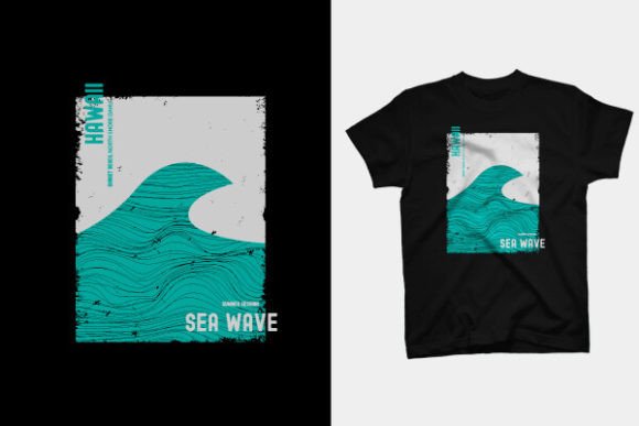 Capturing the Essence of the Islands: T-SHIRT DESIGN - HAWAII WAVE