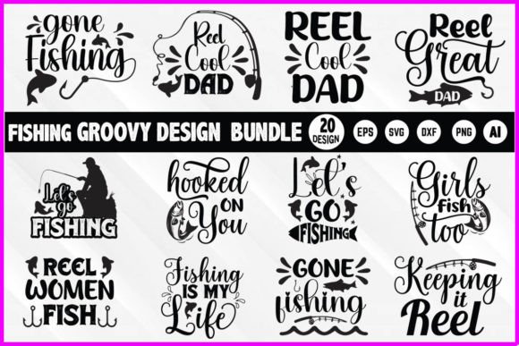 Fishing Groovy Design Bundle: Retro Christmas & SVG Creativity