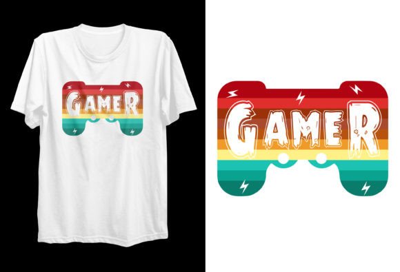 Gamer Gaming PNG T-Shirts Design: Creative Assets for Print-on-Demand