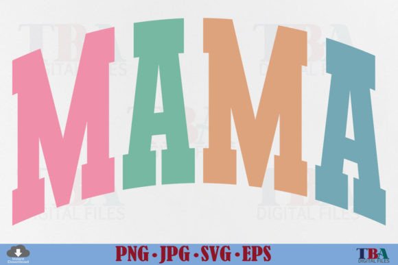 Mama SVG Retro Mom PNG Varsity Design: A Creative Asset