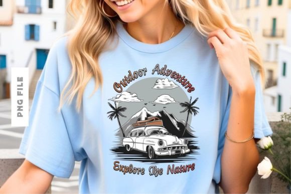 Outdoor Adventure T-shirt Design: A Creative Asset for Modern Branding