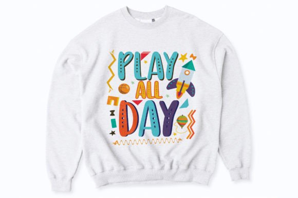 Play All Day Stylish T-Shirt Design: Creative Assets for Modern Branding