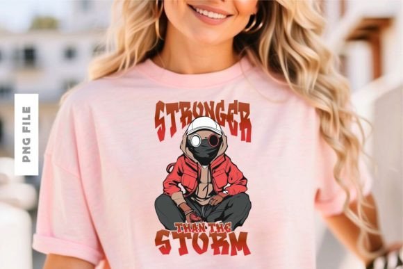 Stronger Than the Storm T-shirt Design: A Professional Asset